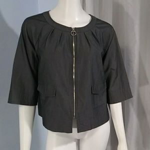 REQ Gray Jacket with Zippered Front